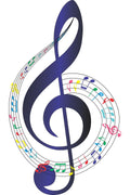 Çocuk odası – Nota ve müzik anahtarı çizimi zebra perde – muzk