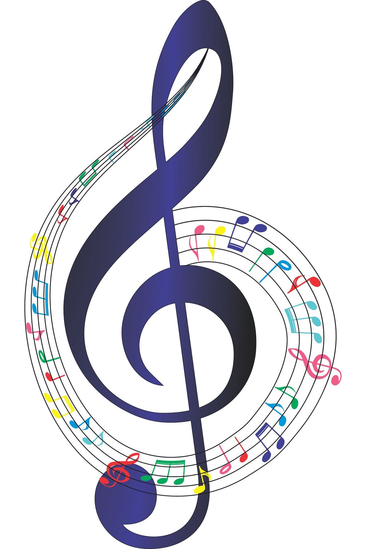 Çocuk odası – Nota ve müzik anahtarı çizimi zebra perde – muzk