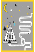 Çocuk odası- Wild and Free Çadır ve Dağ Yol Desenli Zebra Perde - 302-hal-1-1-1