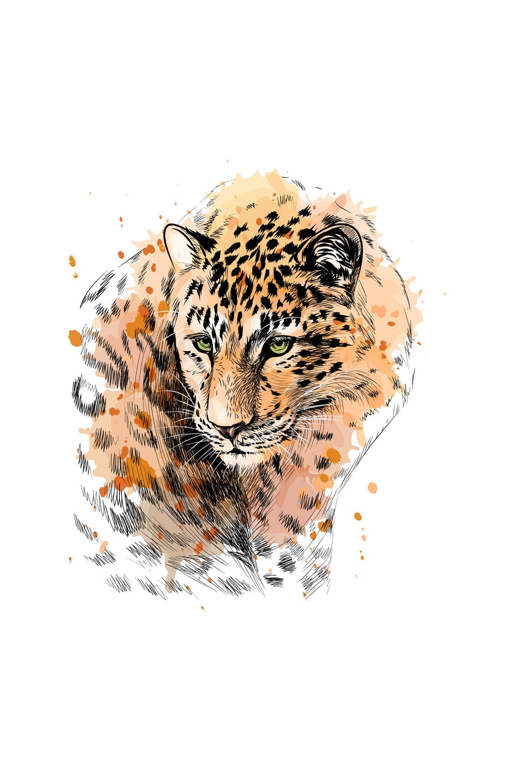 Leopar ve Sanatsal Renk Efekti Desenli Modern Zebra Perde – YZN-282