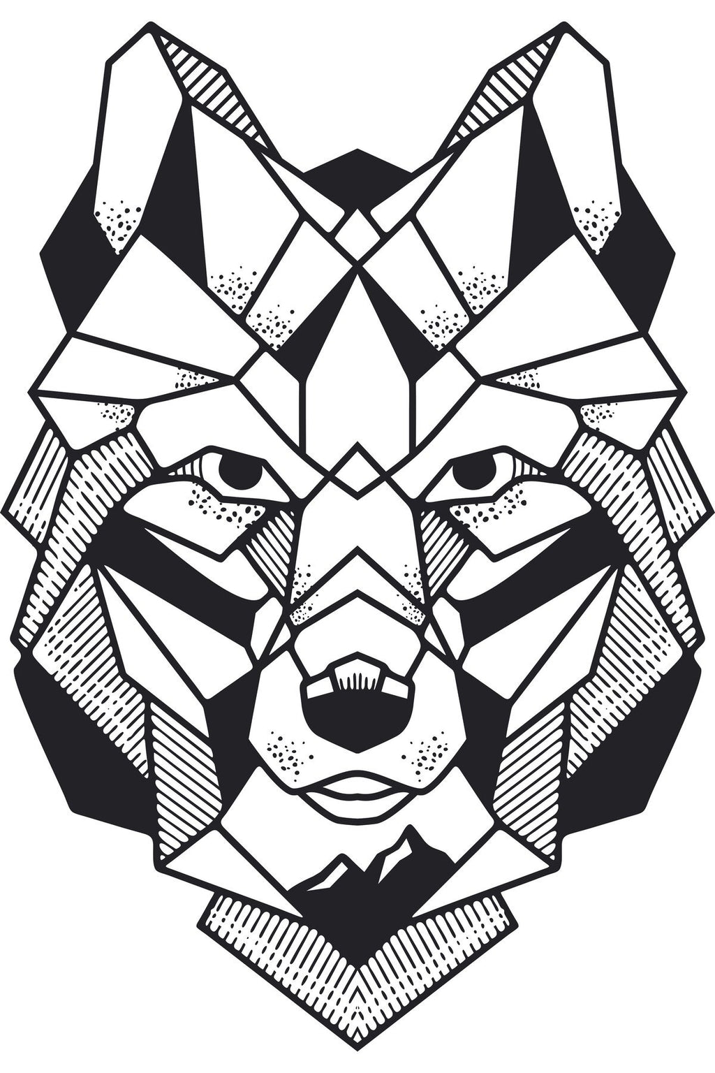 Geometrik Stil Kurt Baş Desenli Zebra Perde – la-186