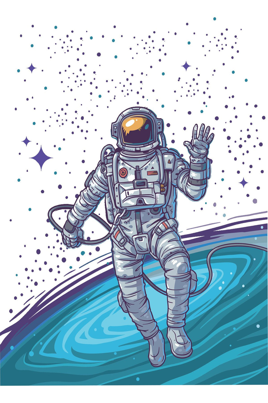 Çocuk Odası – Astronot Uzay Desenli Zebra Perde – uzay