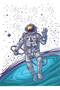 Çocuk Odası – Astronot Uzay Desenli Zebra Perde – uzay