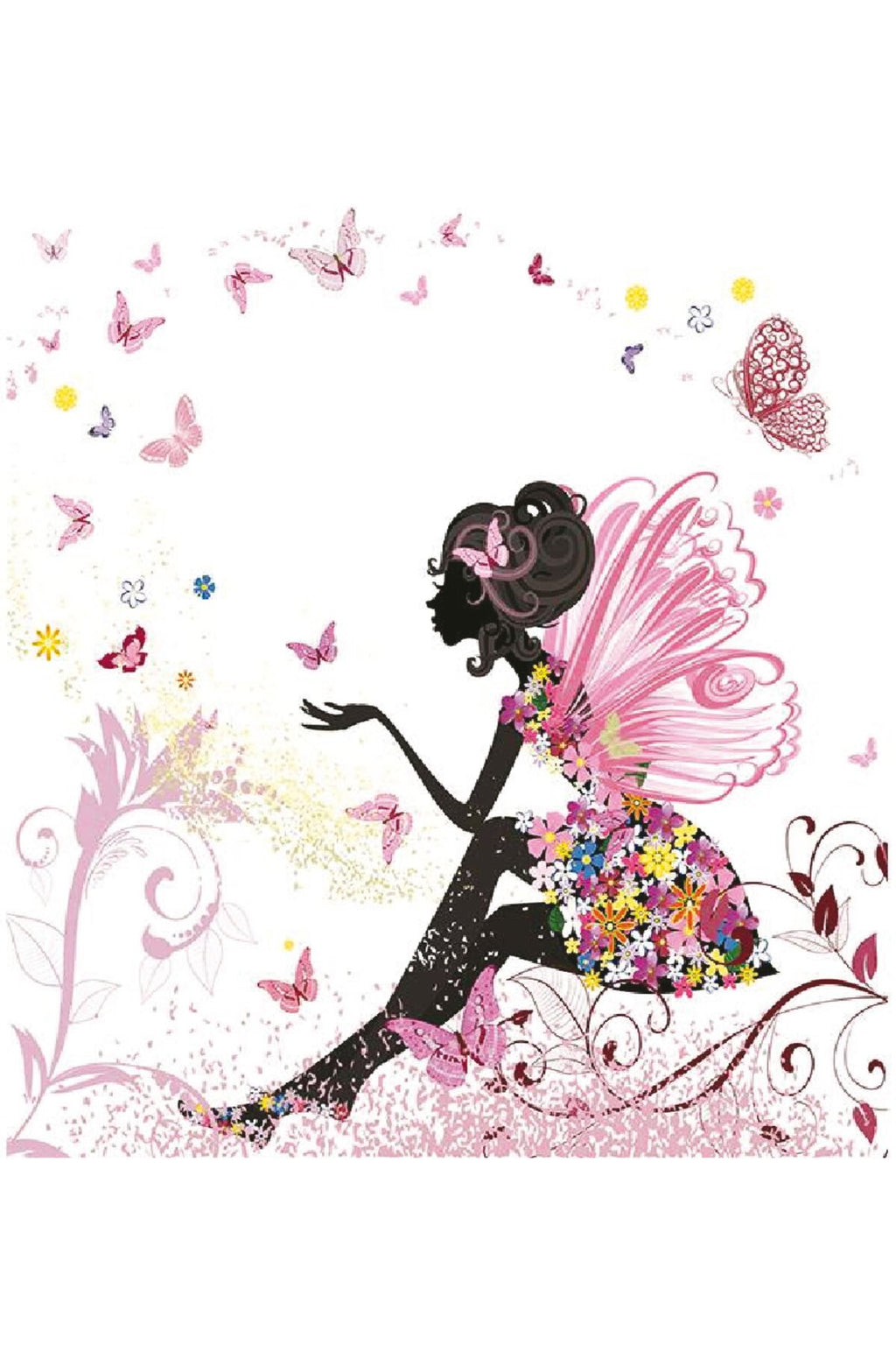 Çocuk Odası Pembe Peri ve Kelebek Desenli Zebra Perde – aa-700