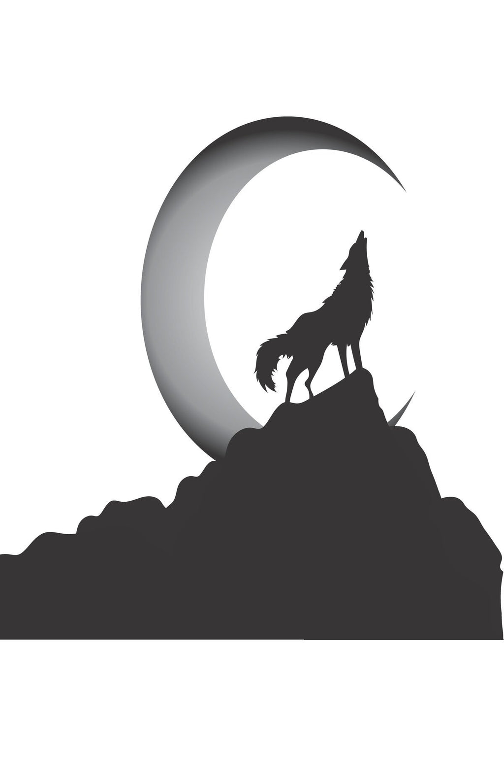Ay Işığında Kayalıkta Uluyan Kurt Silüeti Zebra Perde – kurt222-kopya