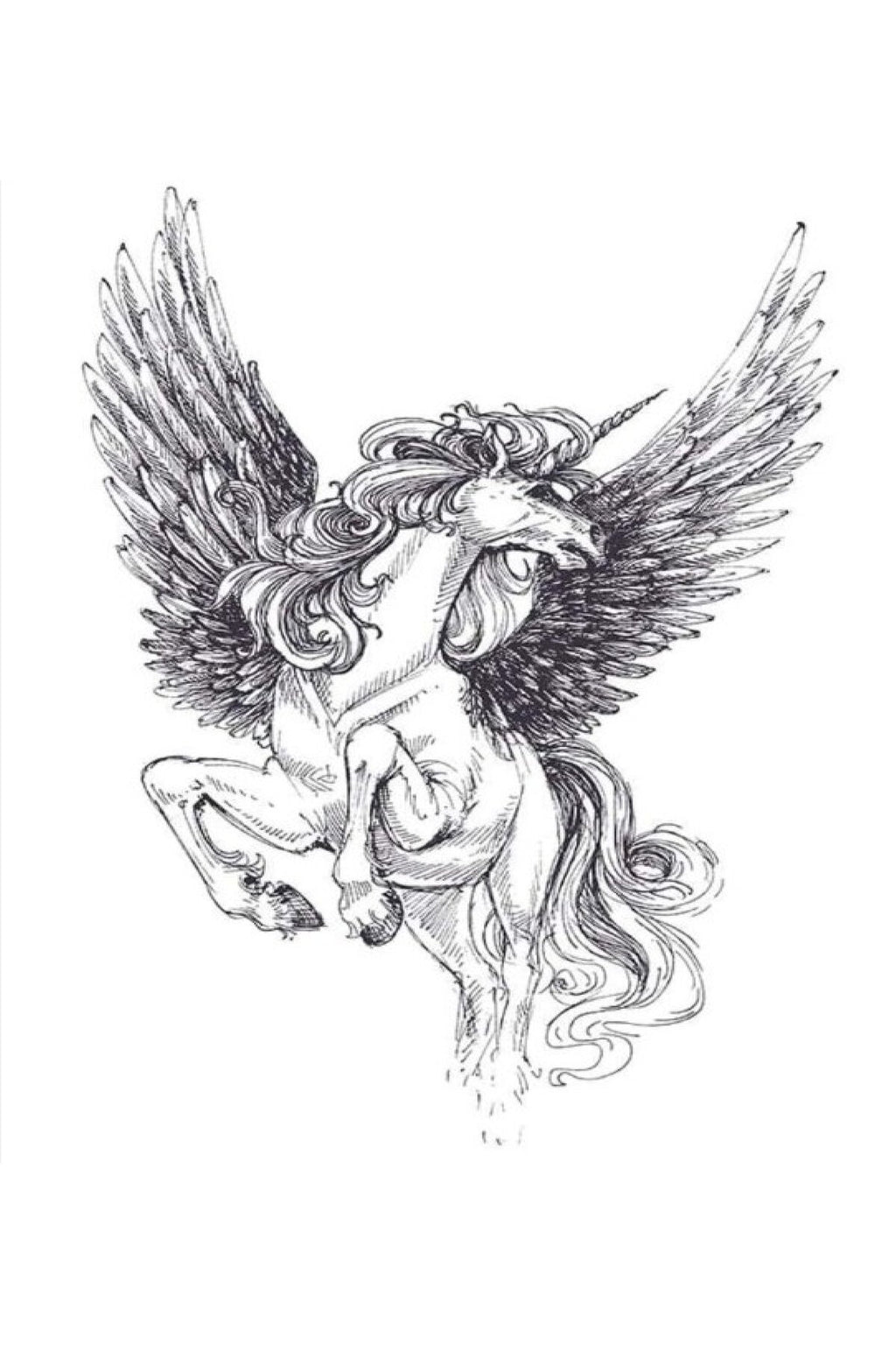Kanatlı Unicorn Çizim Desenli Zebra Perde – aa-727