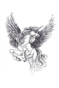 Kanatlı Unicorn Çizim Desenli Zebra Perde – aa-727