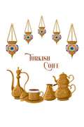 Osmanlı Tarzı “Turkish Coffee” Desenli Vintage Zebra Perde – YZN-582