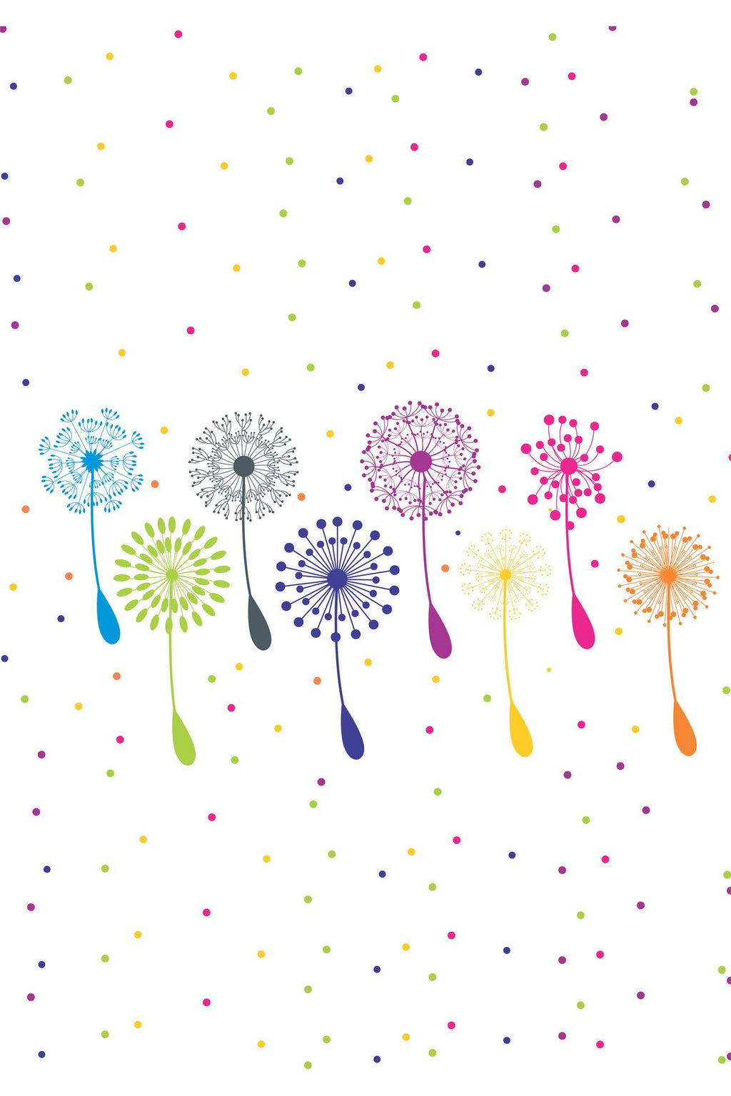 Renkli Dandelion Çiçek Deseni Zebra Perde – la-168