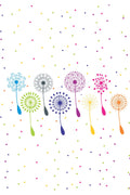 Renkli Dandelion Çiçek Deseni Zebra Perde – la-168