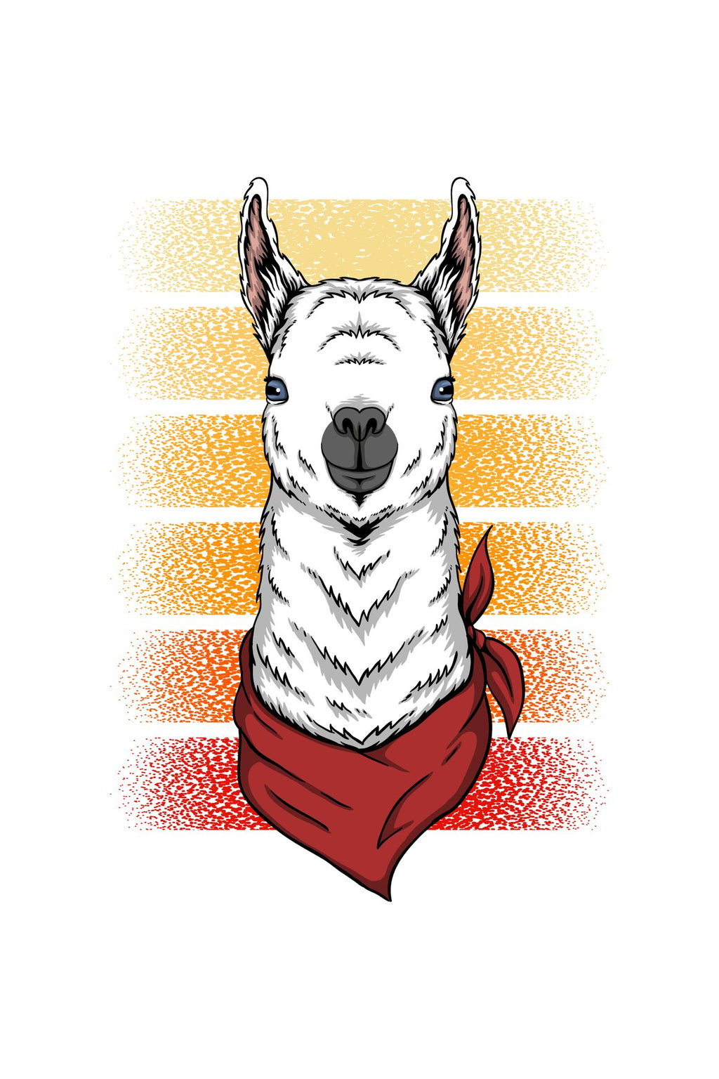 Genç Odası – Bandanalı Lama Desenli Eğlenceli Zebra Perde – YZN-395