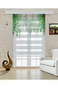 Çocuk odası - Yeşil Tül Desenli Zebra Perde - YZN-462