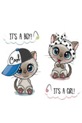 Çocuk odası – Sevimli kedi “It’s a boy / It’s a girl” zebra perde – pz-403