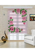 Çocuk odası – Pembe Gül Desenli Zebra Perde – YZN-243