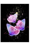 Mor Kelebek Desenli Zarif Zebra Perde – YZN-792