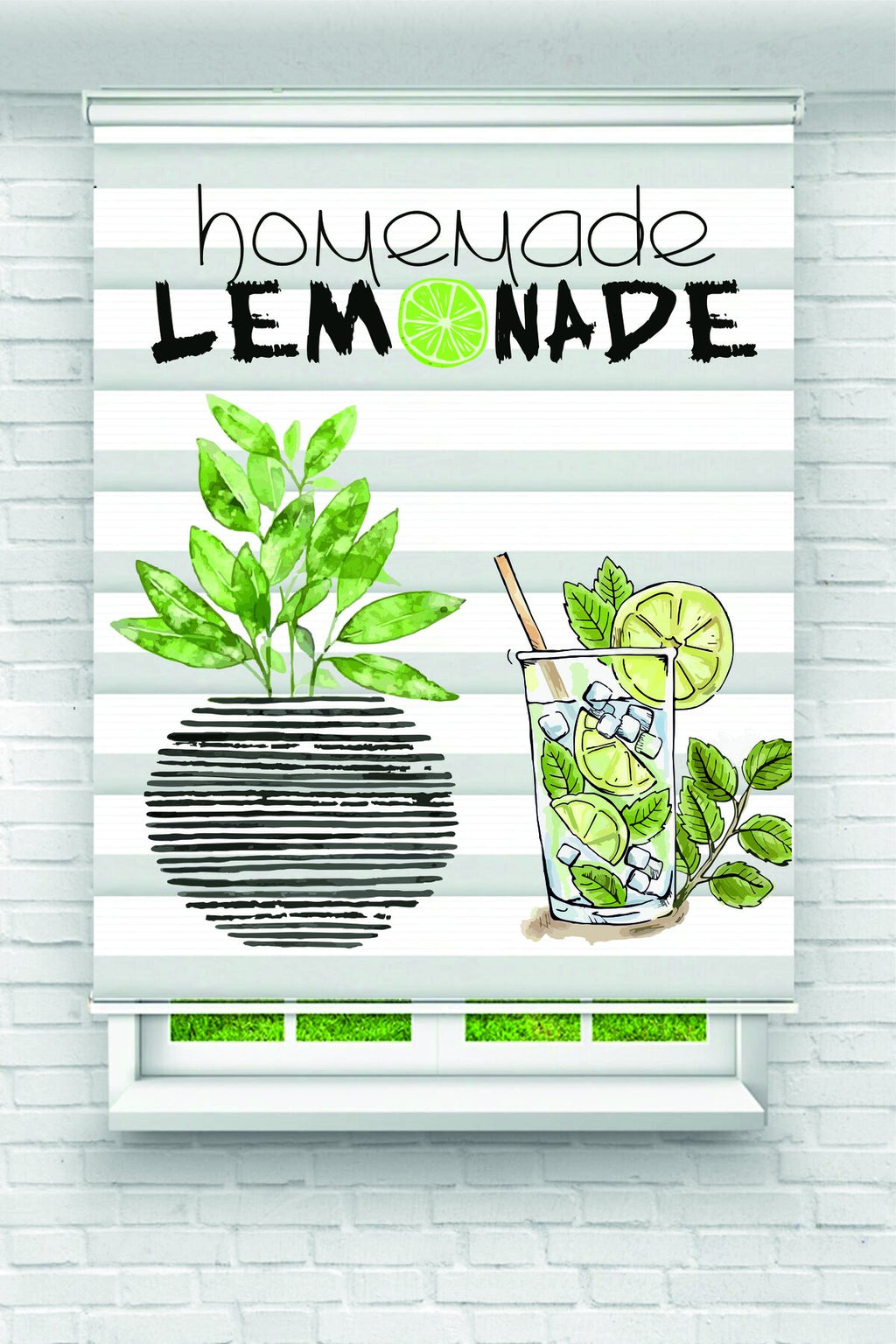 Limonata Temalı “Homemade Lemonade” Zebra Perde – YZN-1025