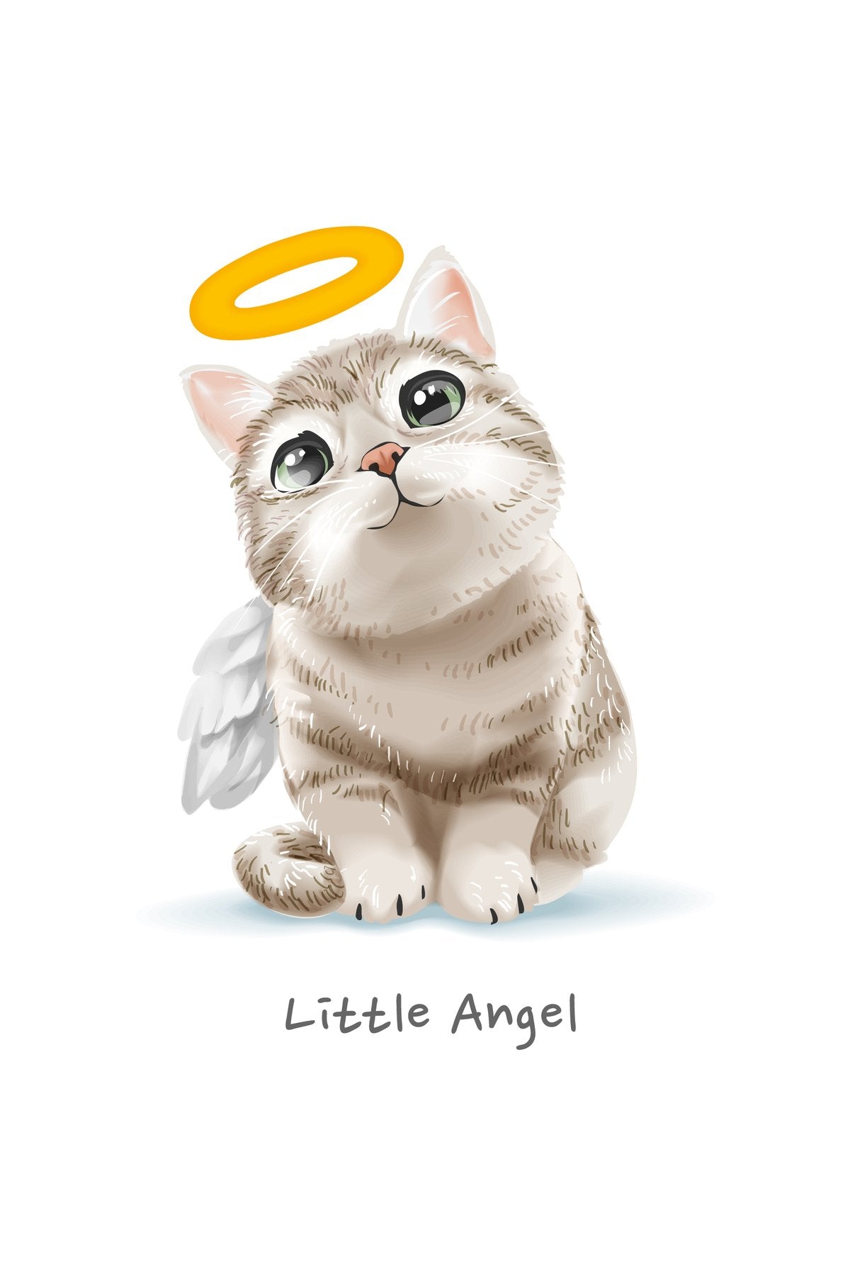 Çocuk odası – Melek Haleli “Little Angel” Kedi Zebra Perde – YZN-283