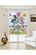Gökkuşağı Üzerinde Sevimli Unicornlar Zebra Perde – YZN-372