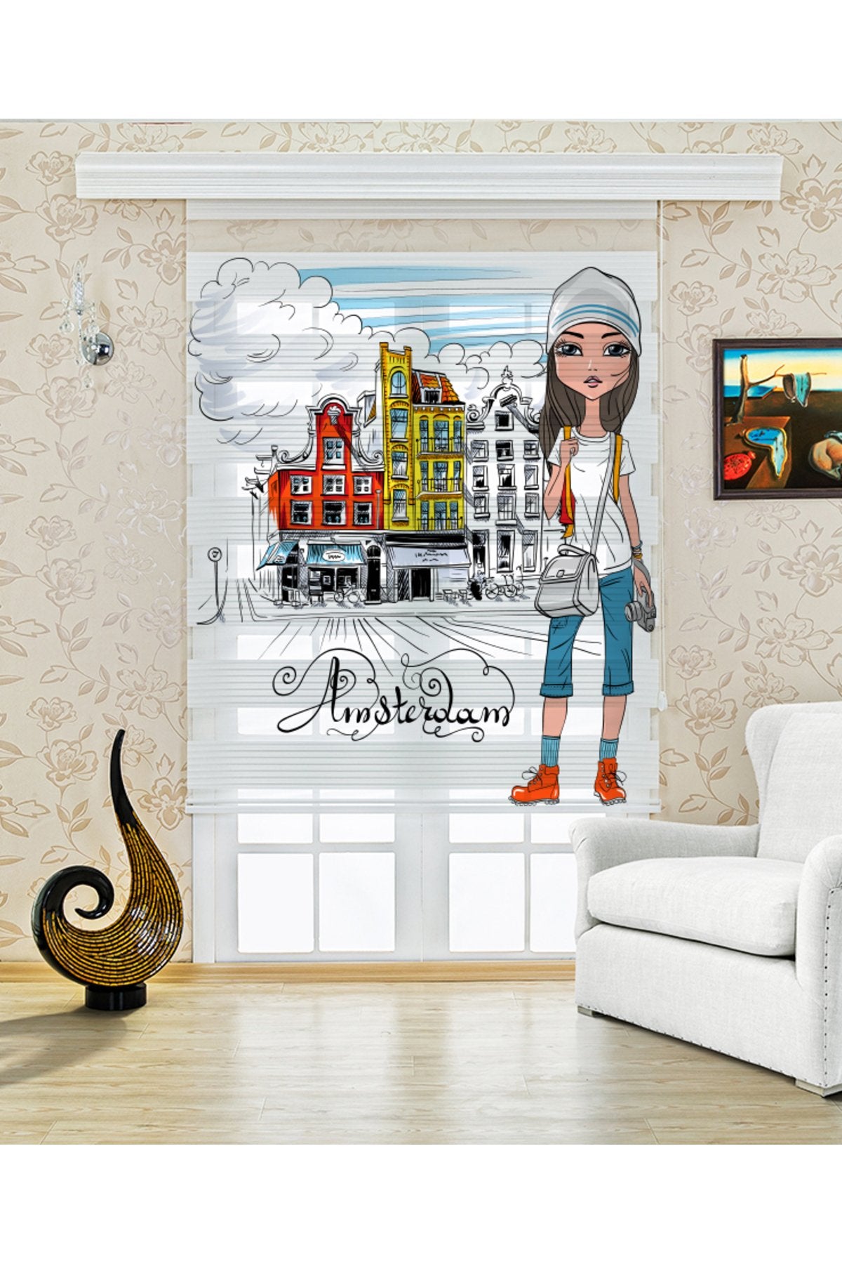 Çocuk odası - Amsterdam Girl Zebra Perde - YZN-378