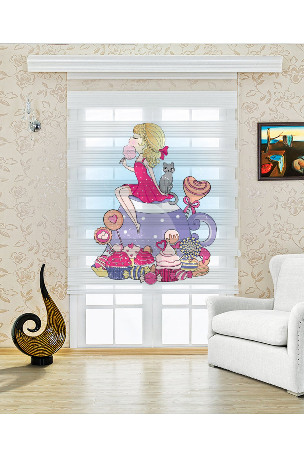 Pembe Elbiseli Barbie Zebra Perde – YZN-359