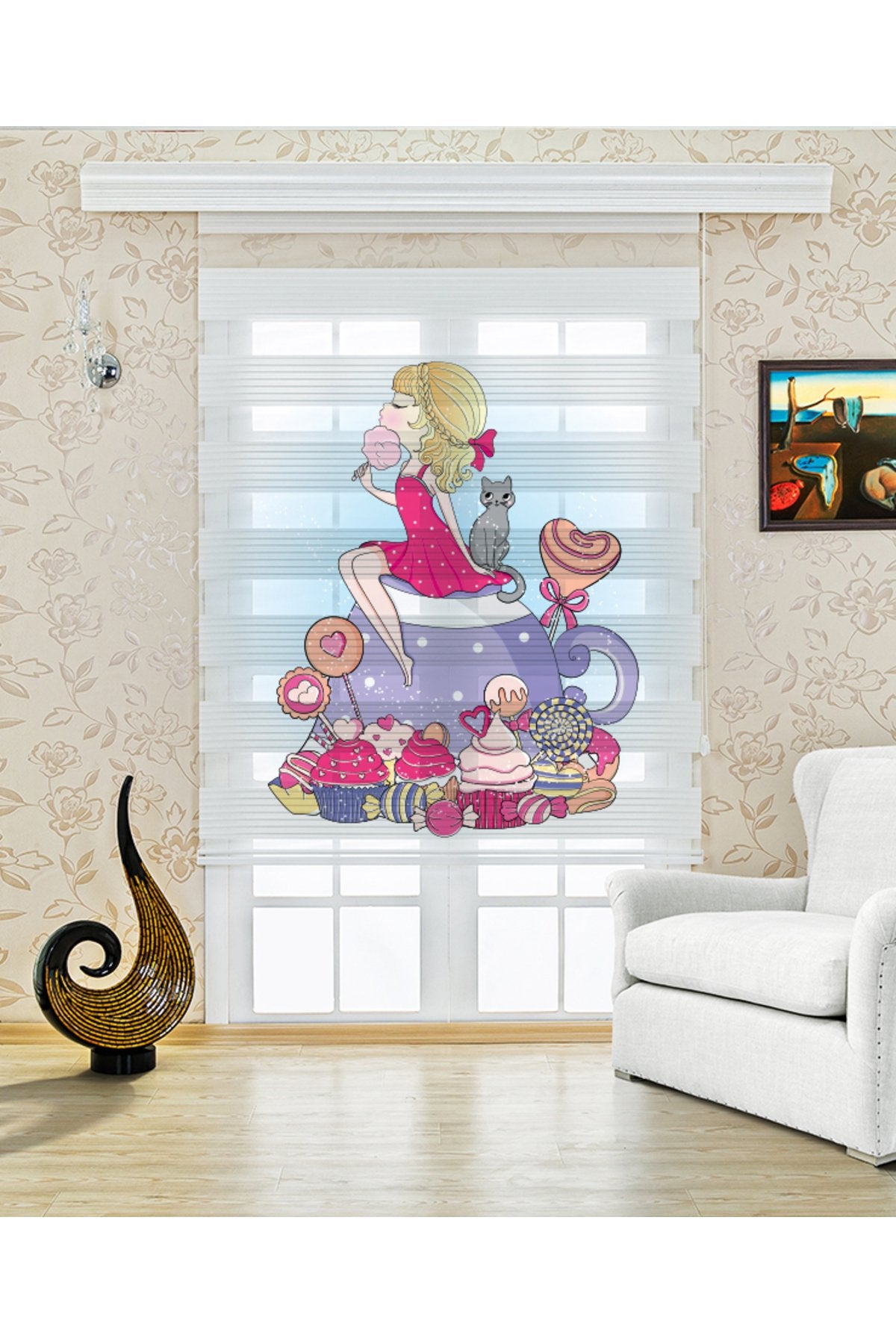 Pembe Elbiseli Barbie Zebra Perde – YZN-359