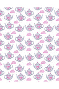 Pembe Çaydanlık ve Fincan Desenli Pastel Zebra Perde – YZN-764