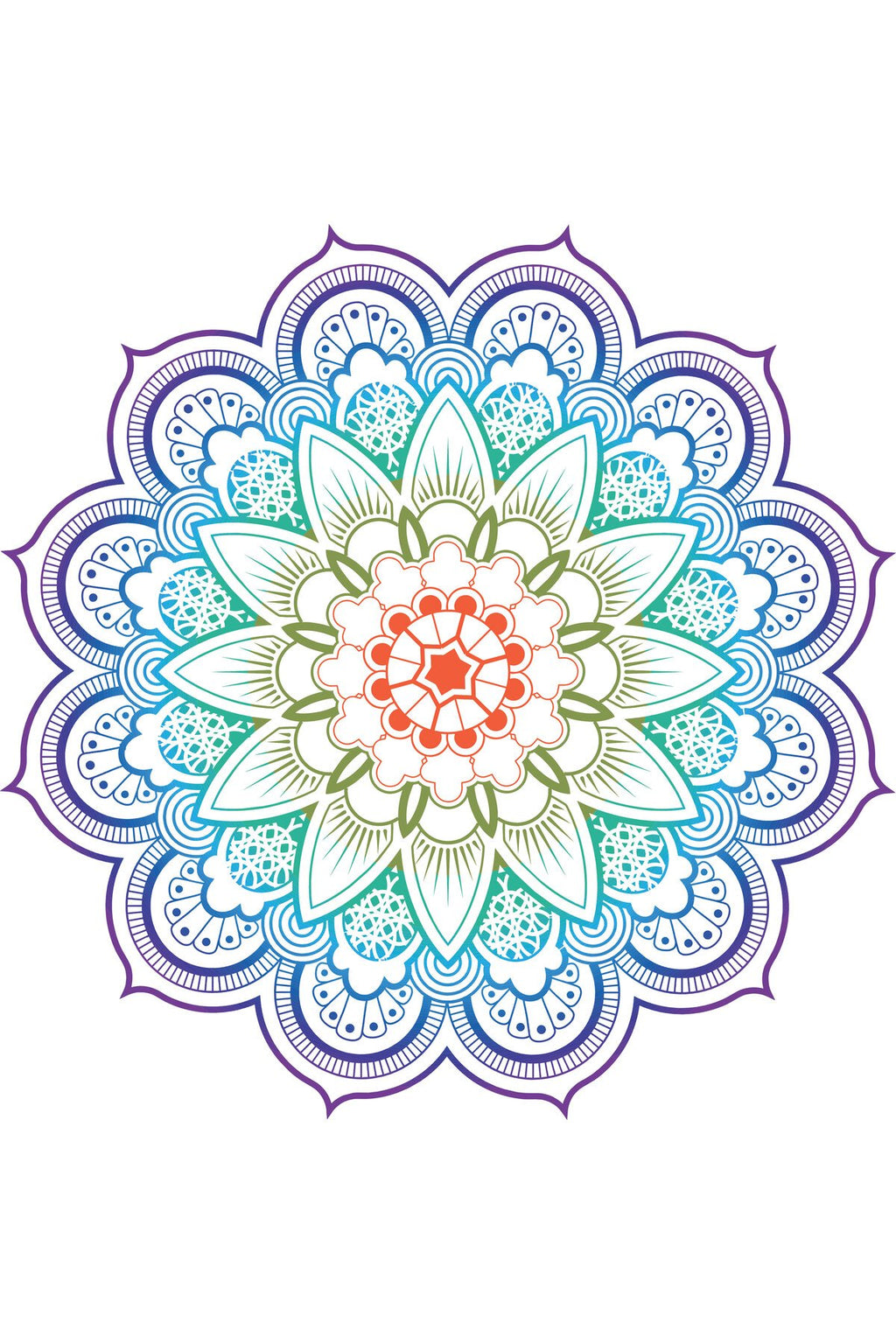 Çocuk Odası – Mandala Deseni Zebra Perde – renkli