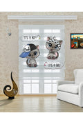 Çocuk odası - Sevimli Kediler It's a Boy & Girl Zebra Perde - YZN-403