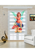 Çocuk odası - Tinker Bell Peri Temalı Zebra Perde - YZN-720