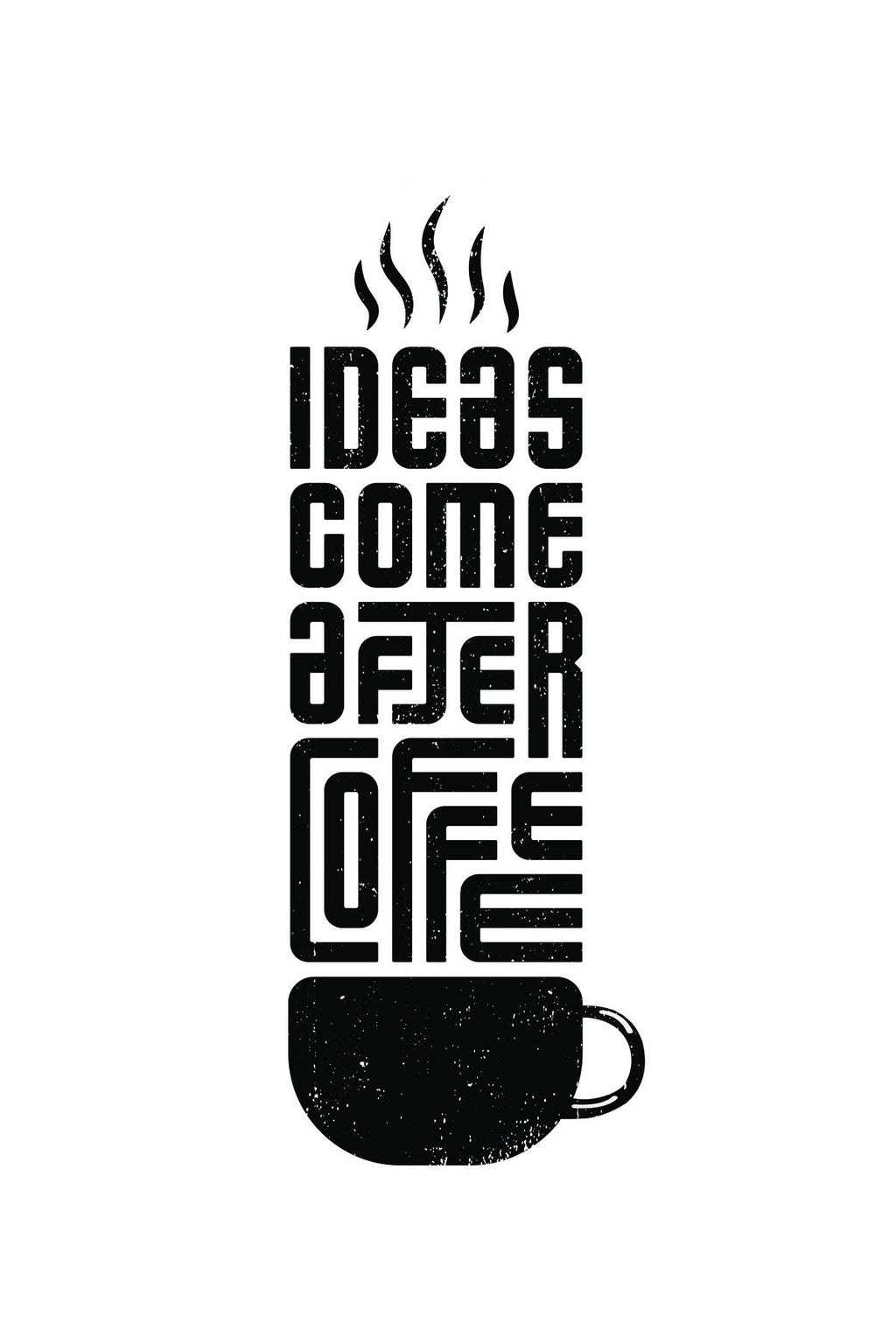 “Ideas Come After Coffee” Tipografik Zebra Perde – YZN-777