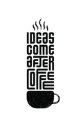 “Ideas Come After Coffee” Tipografik Zebra Perde – YZN-777