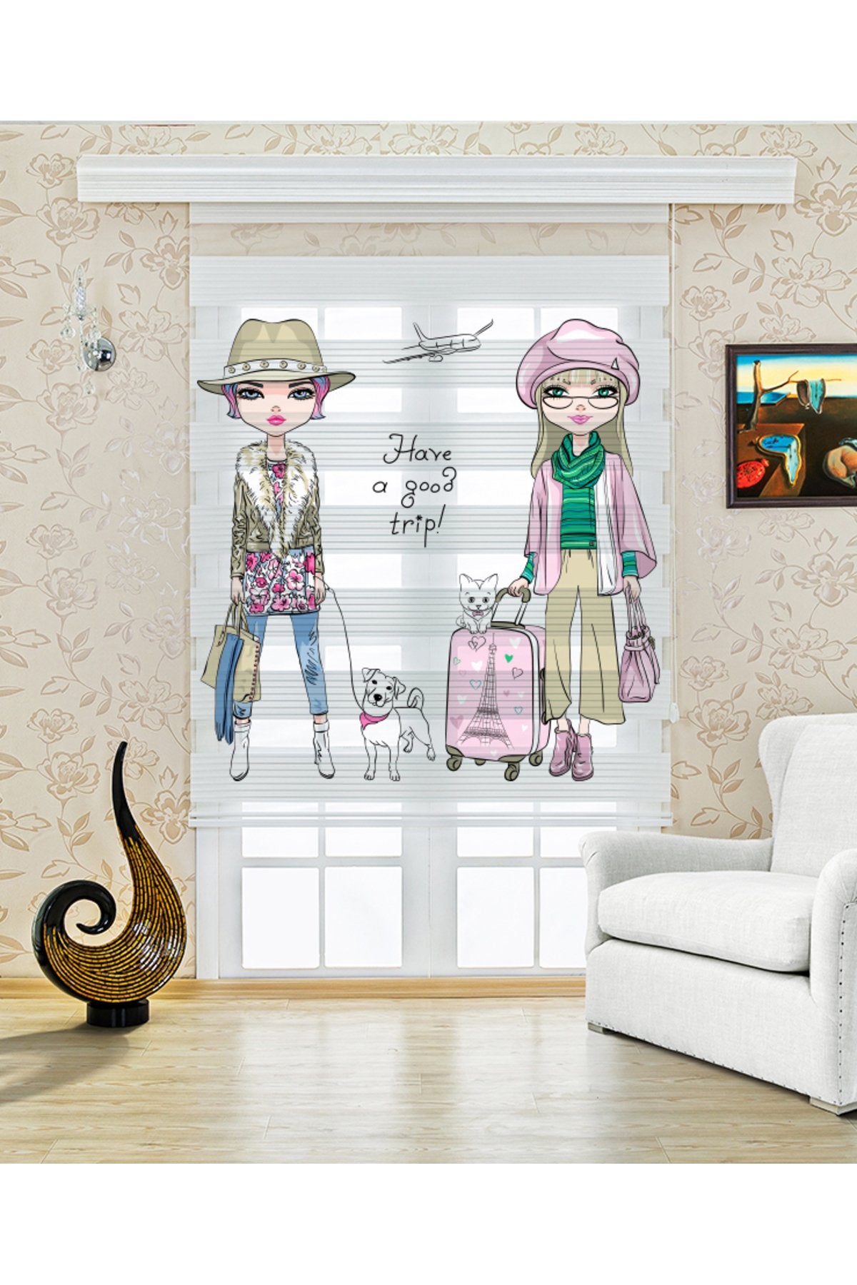 Çocuk odası - Traveller Girl Zebra Perde - YZN-377