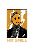 Genç Odası – Mr. Smile Karakter Temalı Renkli Zebra Perde – YZN-291