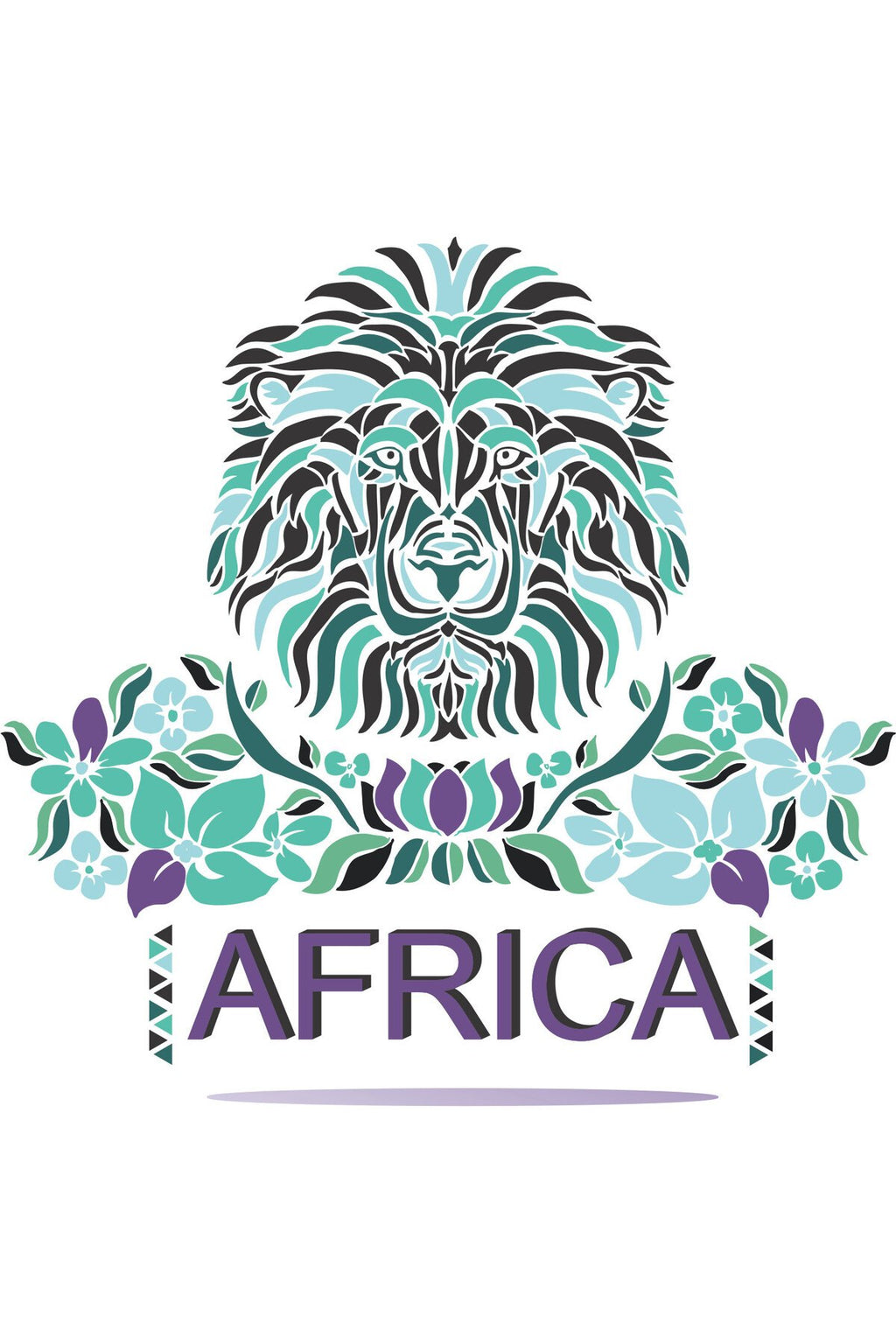 Afrika Aslanı Çiçekli Zebra Perde – la-198