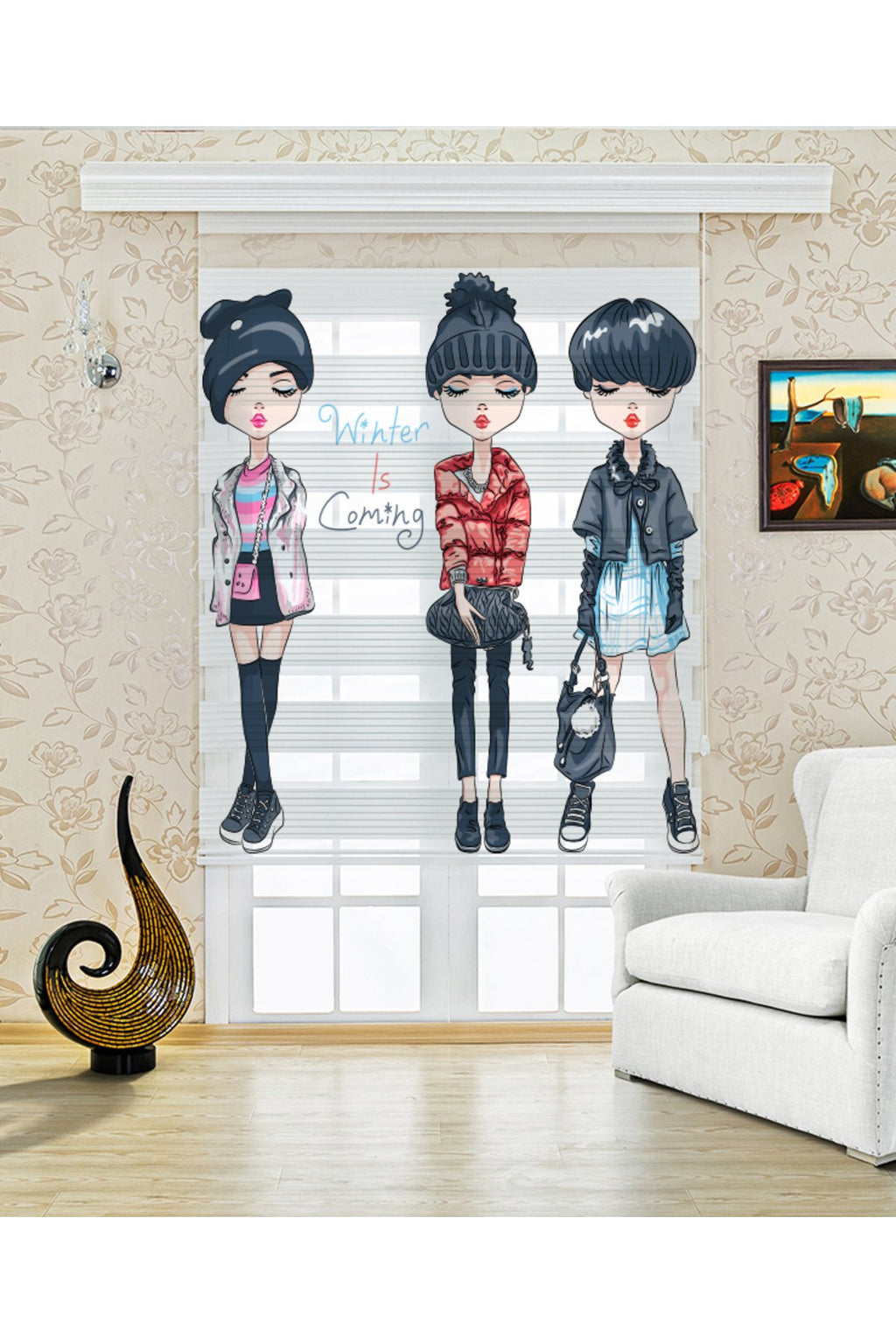 Çocuk odası - City Girl Zebra Perde - YZN-376
