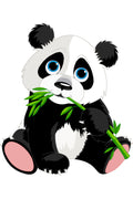 Çocuk odası – Sevimli panda bambu desenli zebra perde – pz-452