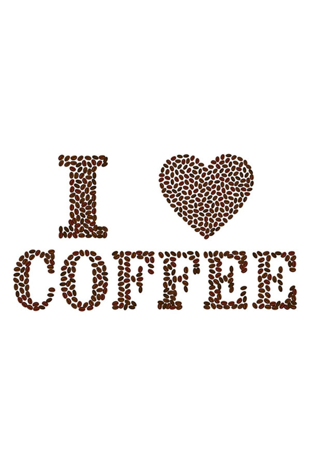 I Love Coffee Yazılı Kahve Çekirdeği Desenli Minimal Zebra Perde – YZN-726-B
