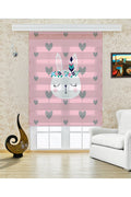 Çocuk odası - Unicorn Kalp Zebra Perde - YZN-379